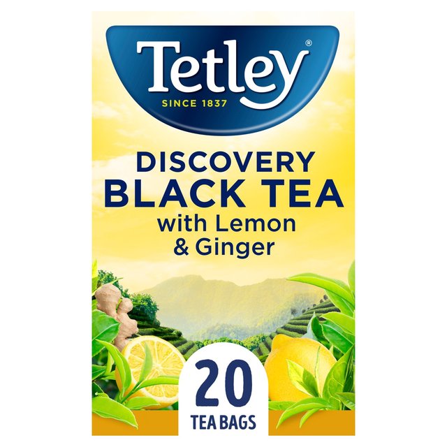 Tetley Discovery Black Tea with Lemon & Ginger 20 per pack