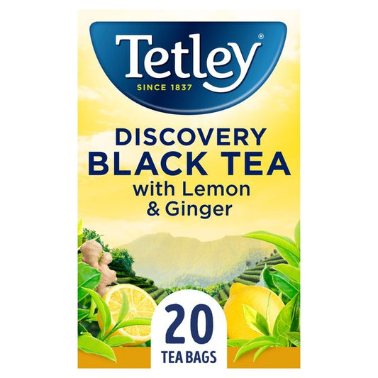 Tetley Discovery Black Tea with Lemon & Ginger 20 per pack