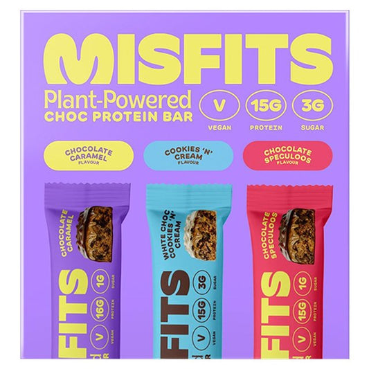 Misfits Plant Based Choc Protein Bar Variety Multipack 3 x 45g