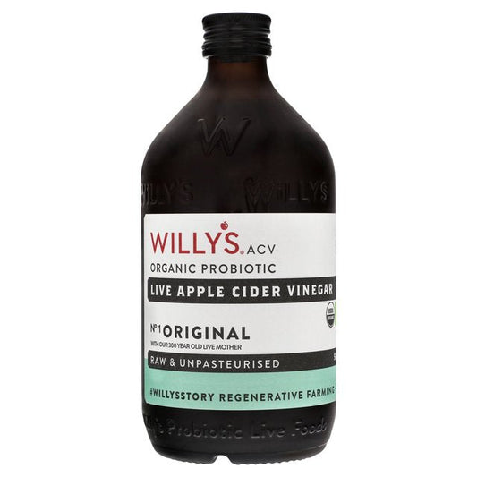 Willy's Organic Live Apple Cider Vinegar with 'The Mother' 500ml