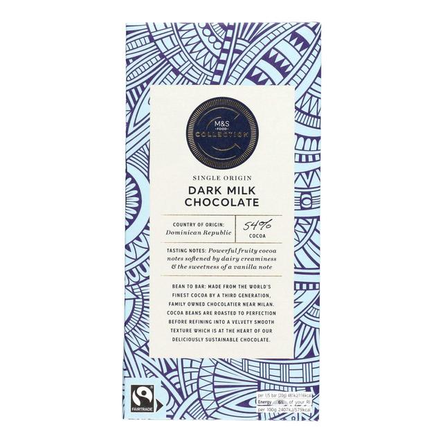 M&S Collection 54% Dominican Republic Dark Milk Chocolate 100g