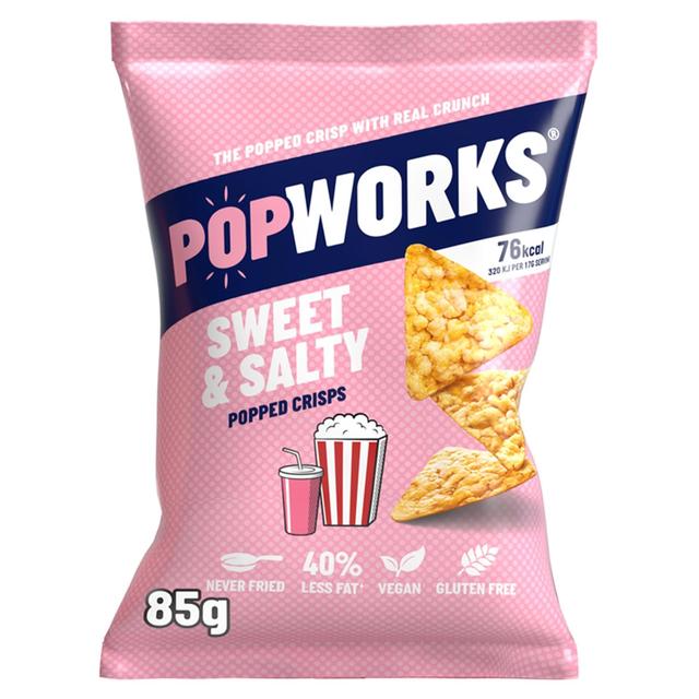 PopWorks Sweet & Salty Popped Crisps Sharing Bag 85g