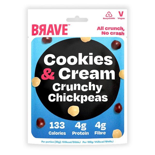 BRAVE Roasted Chickpeas Cookies & Cream 30g