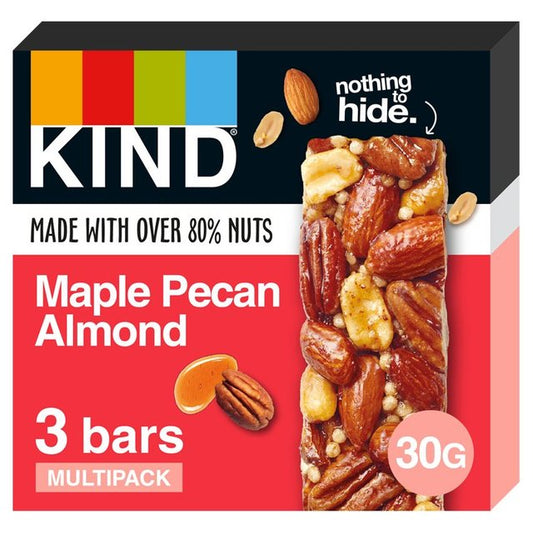 KIND Maple Pecan Almond Snack Bars Multipack 3 x 30g