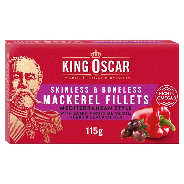 Mackerel Fillets Mediterranean Style - King Oscar 115g
