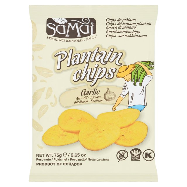 Samai Plantain Chips Garlic 75g