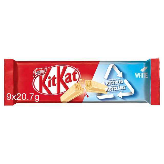 KitKat 2 Finger White Chocolate Biscuit Bar Multipack 9 x 20.7g