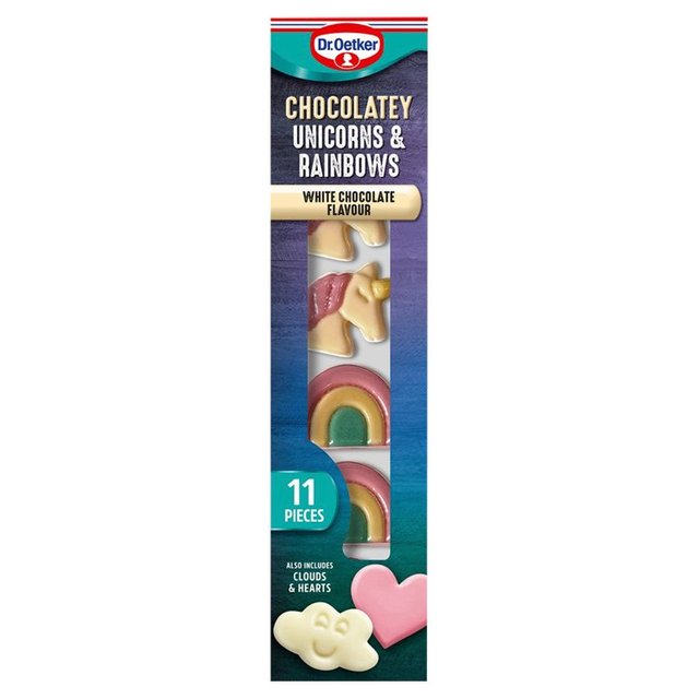 Dr. Oetker 11 Chocolatey Unicorns & Rainbows White Chocolate Flavour 18g