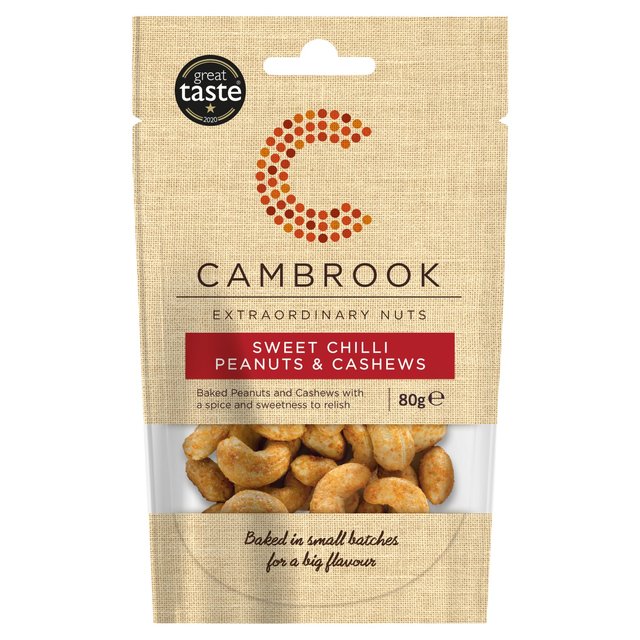 Cambrook Baked Sweet Chilli Peanuts & Cashews 80g