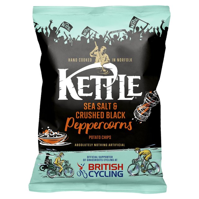 KETTLE Chips Sea Salt & Crushed Black Peppercorns 130g