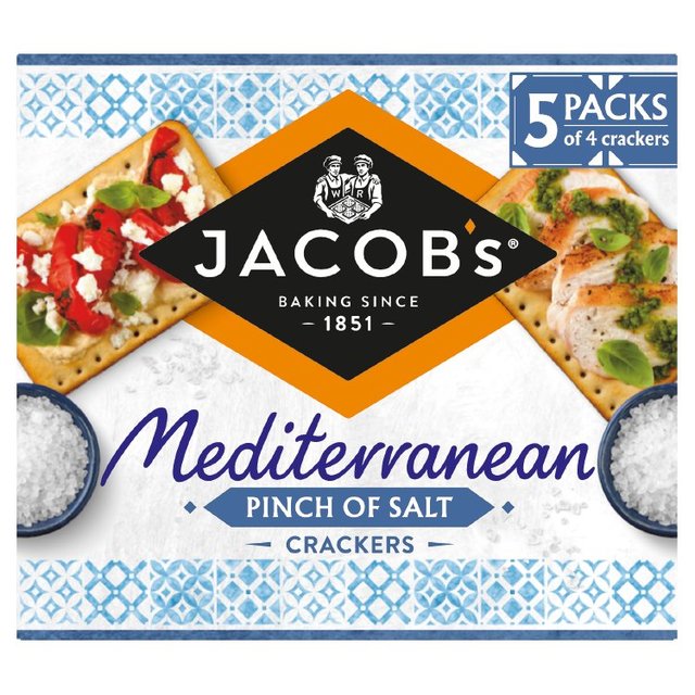 Jacob's Mediterranean Pinch of Salt Crackers 5 x 38g