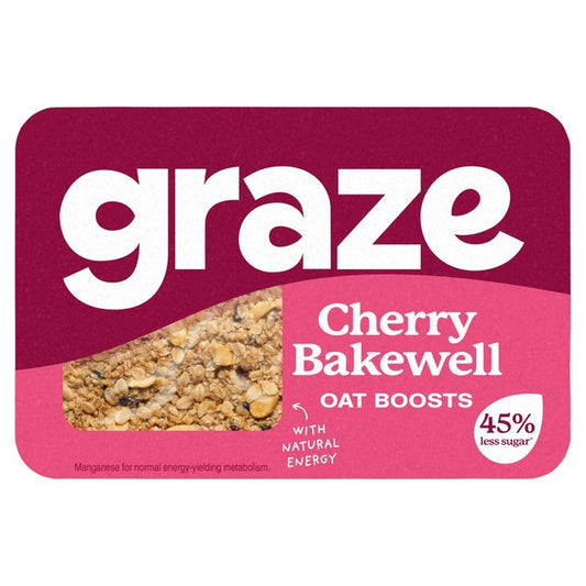 Graze Vegan Cherry Bakewell Snack Bars With Oats 50g