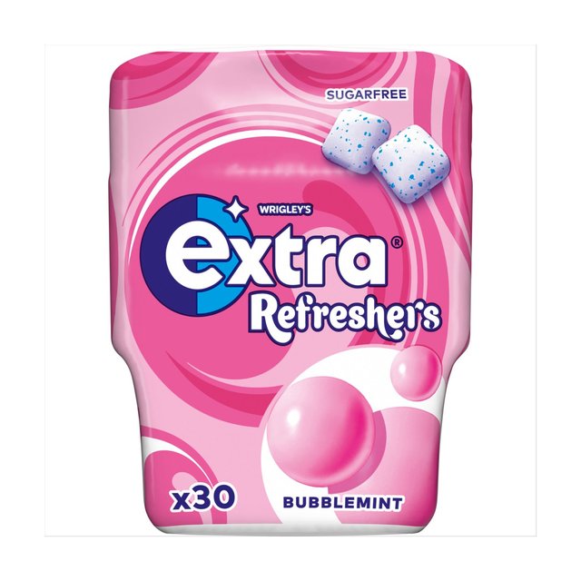 Wrigley's Extra Refreshers Bubblemint Sugar Free Chewing Gum Bottle 30pcs 67g