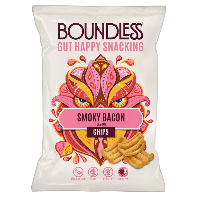 Boundless, Smoky Bacon Chips, Sharing Bag 80g