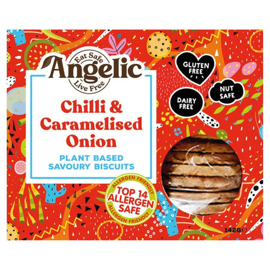 Angelic Free From Chilli & Caramelised Onion Savoury Biscuits 142g