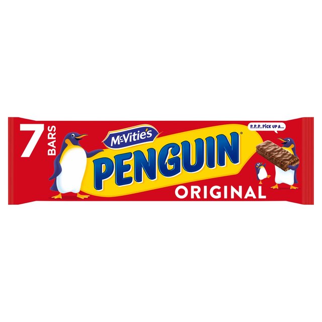 McVitie's Penguin Milk Chocolate Biscuit Bar Multipack 7 per pack