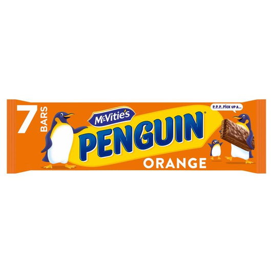 McVitie's Penguin Orange Chocolate Biscuit Bars 7 per pack