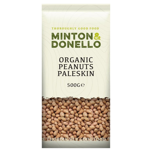 Mintons Good Food Organic Peanuts Paleskin 500g