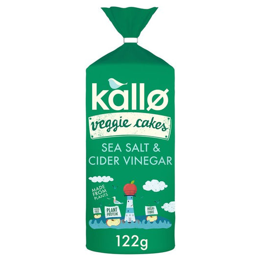 Kallo Sea Salt & Cider Vinegar Veggie Cakes 122g