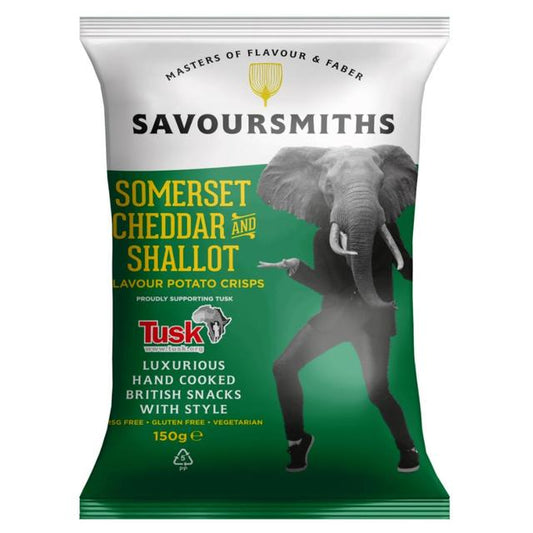 Savoursmiths Somerset Cheddar & Shallot Luxury Crisps 150g