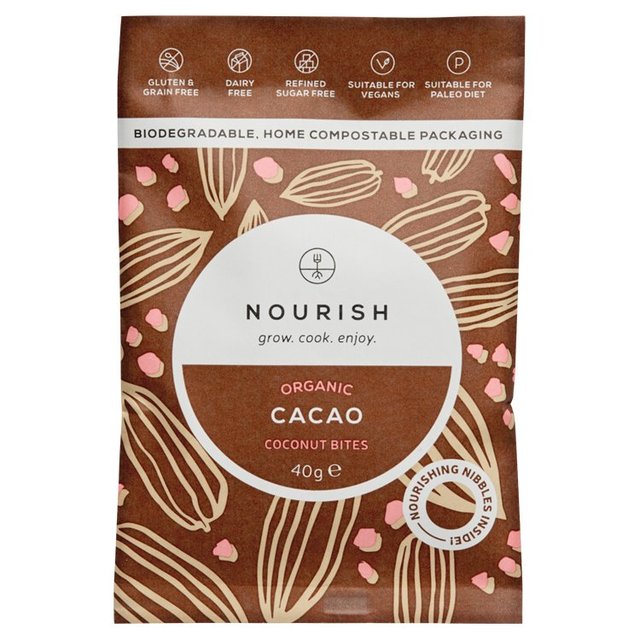 Nourish Organic Cacao Coconut Bites 40g