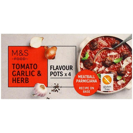 M&S 4 Tomato Garlic & Herb Flavour Pots 96g