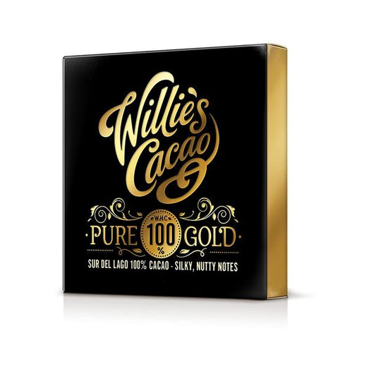 Willie's Cacao Pure 100% Gold, 100% Sur del Lago Cacao 40g