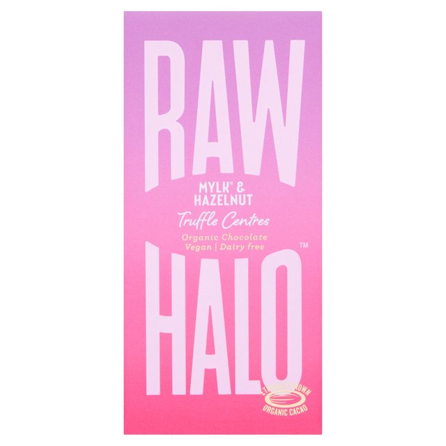 Raw Halo Mylk & Hazelnut Truffle Centres Vegan Chocolate Bar 90g