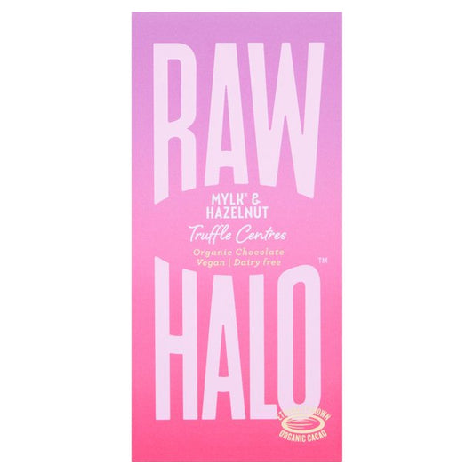 Raw Halo Mylk & Hazelnut Truffle Centres Vegan Chocolate Bar 90g