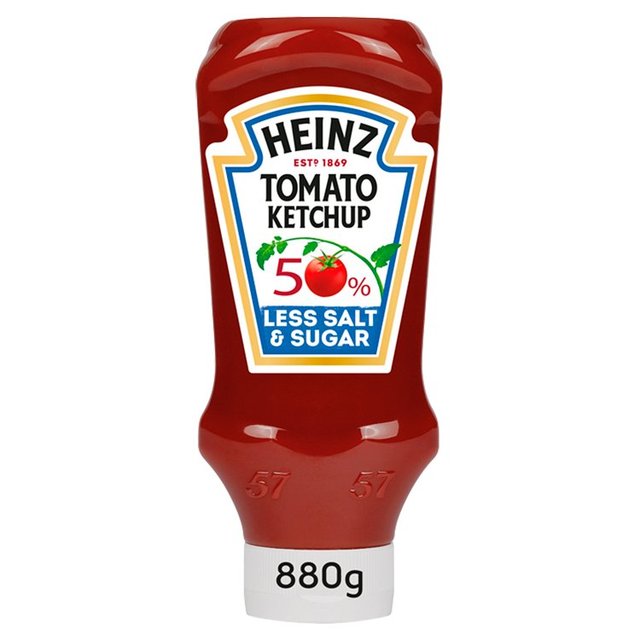 Heinz Tomato Ketchup 50% Less Sugar & Salt 880g