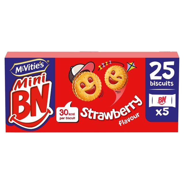 McVitie's Mini BN Strawberry Flavour Biscuits Multipack 25 per pack