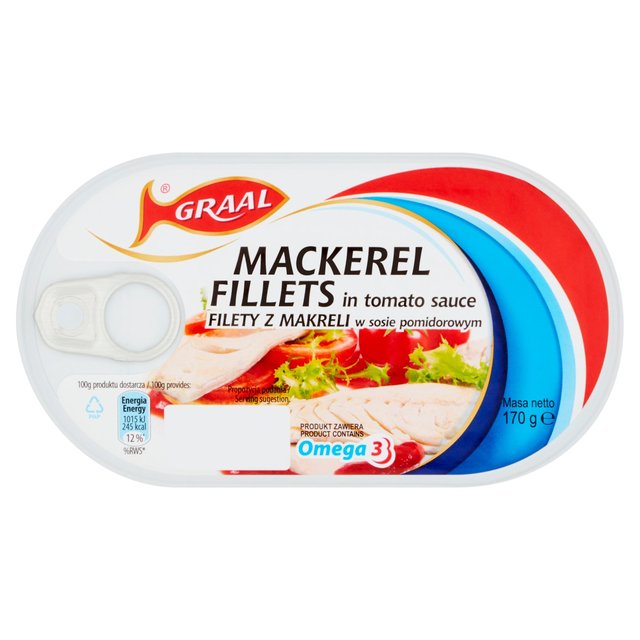 Graal Mackerel Fillets in Tomato Sauce 170g