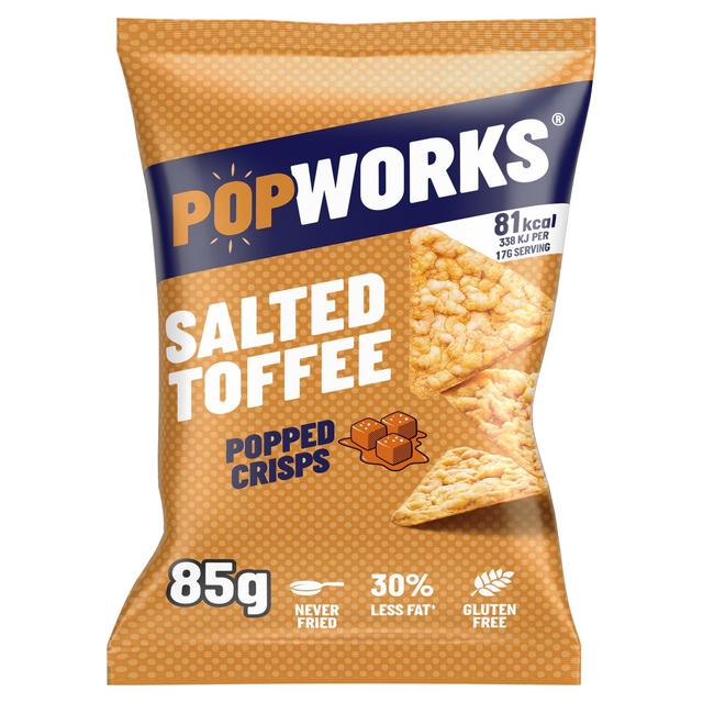 Popworks Salted Toffee Popped Crisps Sharing Bag 85g