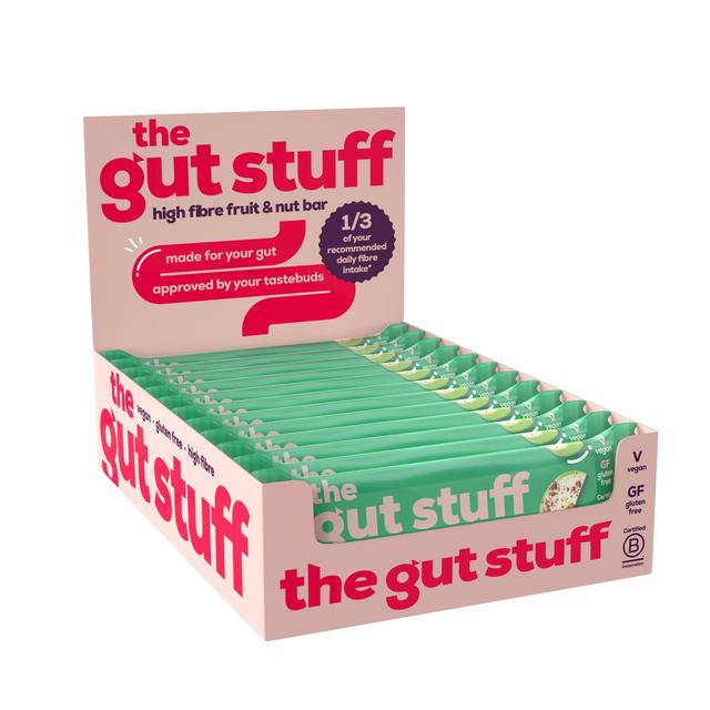 The Gut Stuff Apple & Cinnamon High Fibre Fruit & Nut Box of Bars 12 x 35g