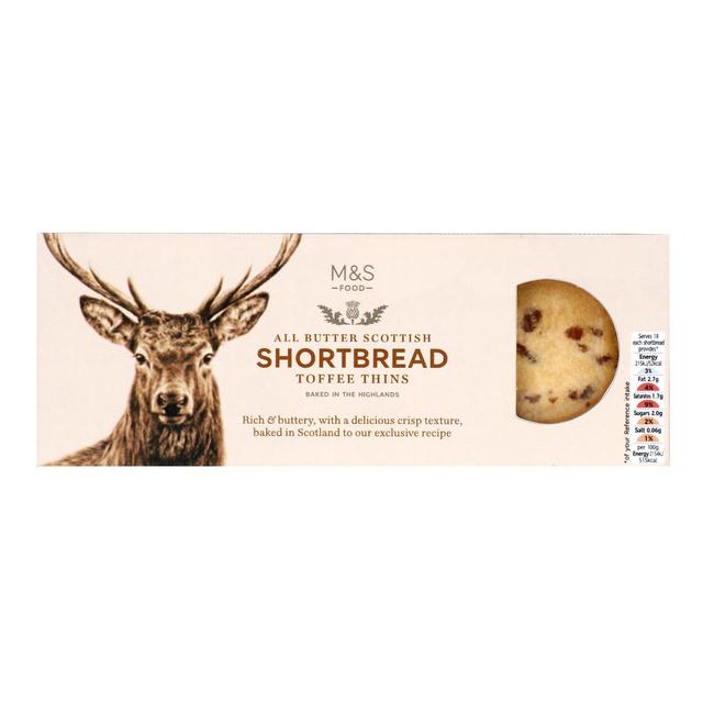 M&S Scottish All Butter Toffee Shortbread Thins 180g M&S Scott – KENZENUK