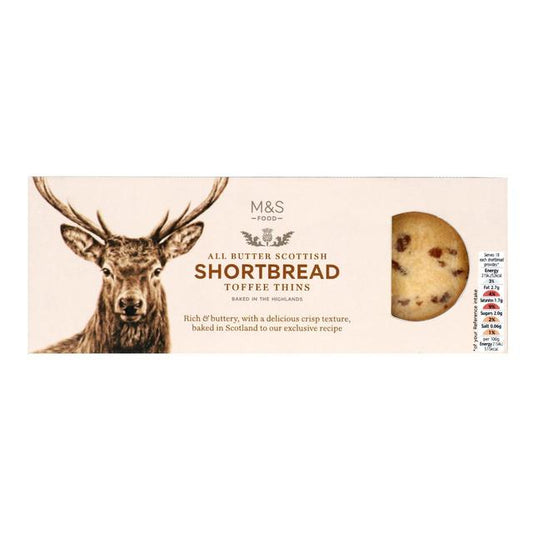 M&S Scottish All Butter Toffee Shortbread Thins 180g