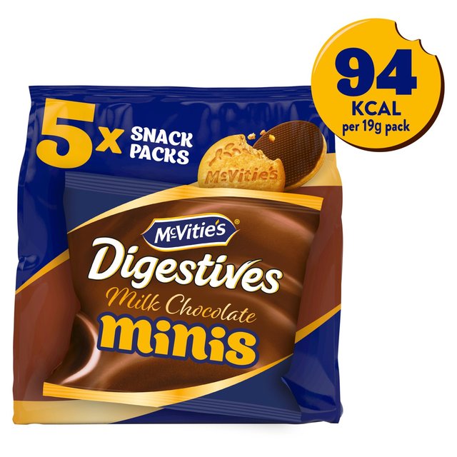 McVitie's Chocolate Digestive Mini's Multipack Biscuits 5 x 19g