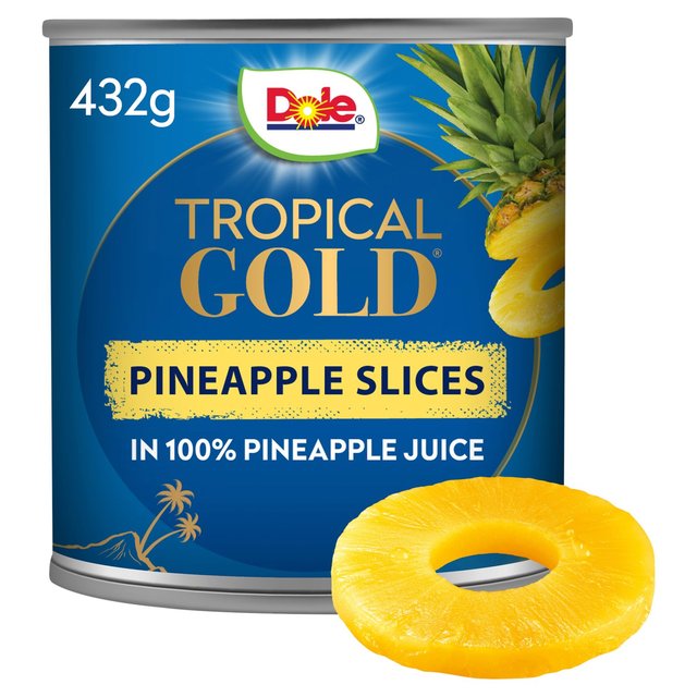 Dole Pineapple slices in juice cans 432g