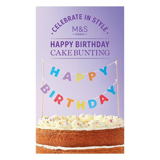M&S Happy Birthday Cake Bunting N/A