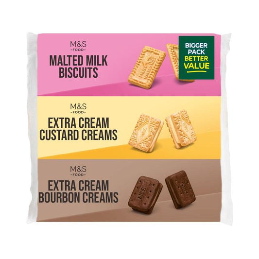 M&S Extra Cream Triple Pack Biscuits 550g