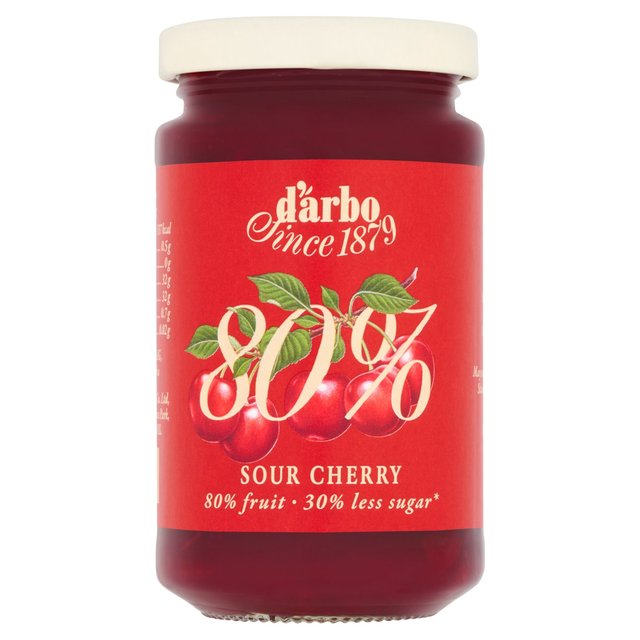 Darbo Sour Cherry 80% Fruit (30% less sugar) 250g