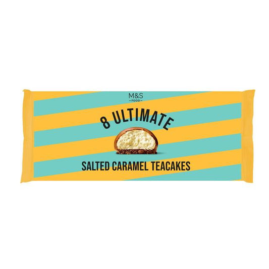 M&S 8 Ultimate Salted Caramel Teacakes 240g