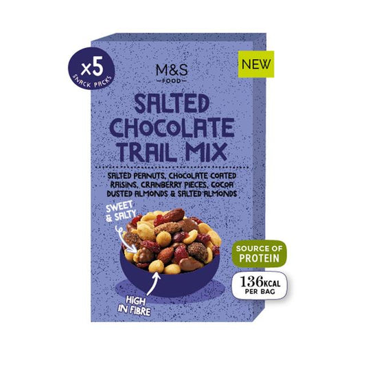 M&S Salted Chocolate Trail Mix 5 x 25g