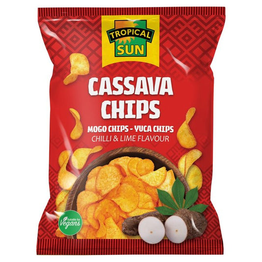 Tropical Sun Cassava Chips Chilli & Lime Flavour 80g