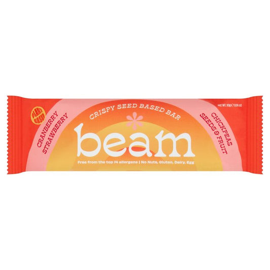 Beam Crispy Seed Based Bar Cranberry Strawberry 30g