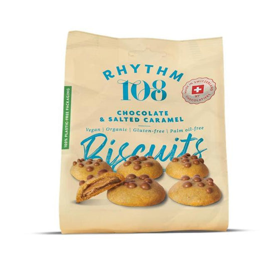 Rhythm 108 Swiss Vegan Salted Caramel Filled Biscuits 135g