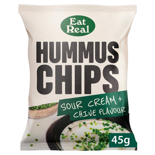 Eat Real Hummus Sour Cream & Chive Chips 45g