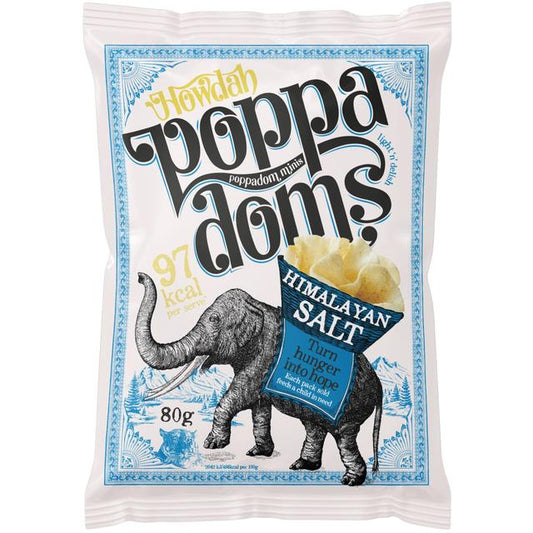 Howdah Poppadoms Himalayan Sea Salt 80g