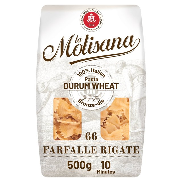 La Molisana Farfalle Rigate Striped Pasta No.66 500g