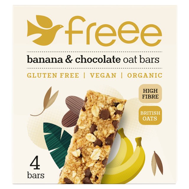 Freee  Organic Gluten Free Choc Chip & Banana Oat Bars 4 x 35g